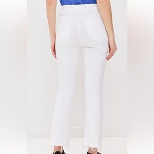 MOTHER Flare White Jeans